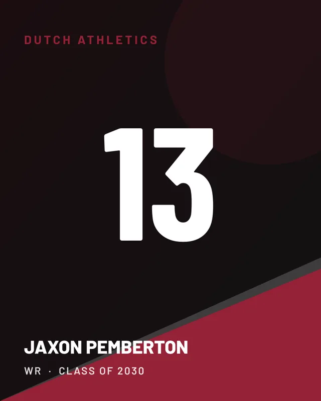 Jaxon Pemberton, jersey card