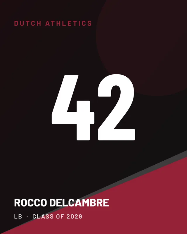 Rocco Delcambre, jersey card